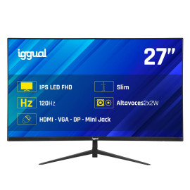 iggual Monitor 27'' 1ms FHD 120Hz VGA HDMI DP MM