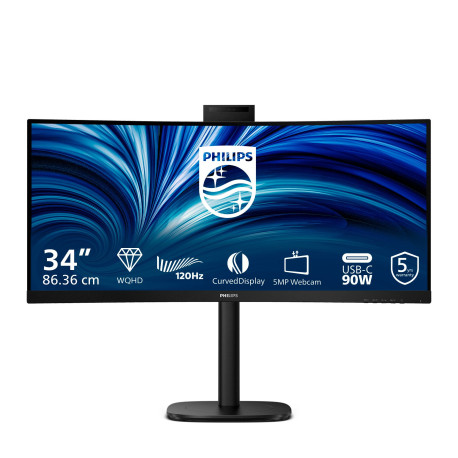 Philips 3000 series 34B2U3600CH/00 pantalla para PC 86,4 cm (34'') 3440 x 1440 Pixeles Wide Quad HD LCD Negro