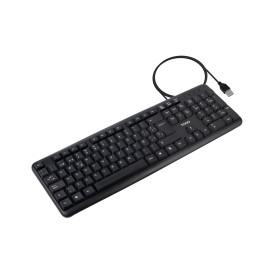TooQ Teclado USB, 104 teclas, Negro