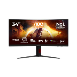 AOC G4 Gaming pantalla para PC 86,4 cm (34'') 3440 x 1440 Pixeles Negro, Rojo