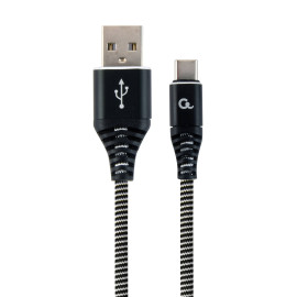 Gembird CC-USB2B-AMCM-2M-BW cable USB USB 2.0 USB A USB C Negro, Blanco