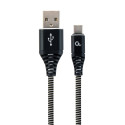 Gembird CC-USB2B-AMCM-2M-BW cable USB USB 2.0 USB A USB C Negro, Blanco
