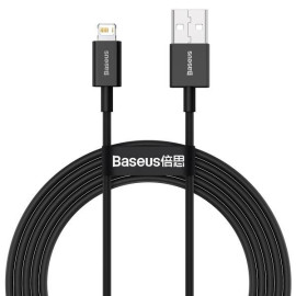 Baseus TO USB-C 2M/BLACK CATYS-A01 cable USB USB A USB C/Lightning Negro