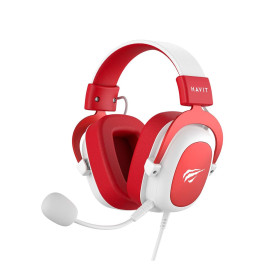 Havit H2002d Auriculares Alámbrico Diadema Juego Rojo, Blanco