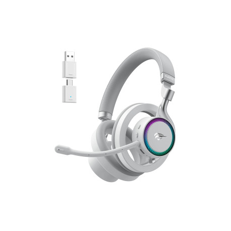 Havit Fuxi-H8 (White) Auriculares Inalámbrico y alámbrico Diadema Juego USB Tipo C Bluetooth Blanco