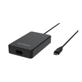Nilox NXPDCGAN100W cargador de dispositivo móvil Portátil, Tableta, Smartphone Negro Corriente alterna Carga rápida Interior