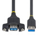 StarTech.com Cable de Montaje en Panel USB-A de 2m - Alargador USB Macho a Hembra - Cable Adaptador Extensor USB de 5Gbps