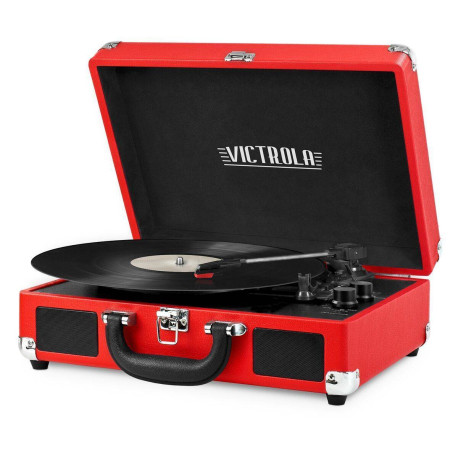 Victrola VSC-550BT Tocadiscos de tracción por correa Negro, Rojo