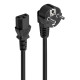 Ewent EC1920 cable de transmisión Negro 1,5 m Enchufe tipo F C13 acoplador