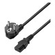Ewent EC1920 cable de transmisión Negro 1,5 m Enchufe tipo F C13 acoplador