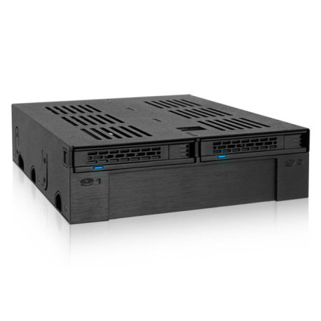 ICY DOCK - Icy Dock MB322SP-B panel bahía disco duro Negro - 4711132869576