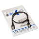 CABLE SATA III DATOS 6G CON ANCLAJES, NEGRO, 0.5 M NANO CABLE