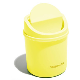 Muitomas DESKBINYL cubo de basura Alrededor Amarillo