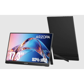 Arzopa A1M Monitor portátil Negro 43,9 cm (17.3'') LCD 1920 x 1080 Pixeles