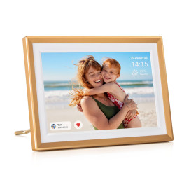 Arzopa D10 marco fotográfico digital Champán, Oro 25,6 cm (10.1'') Wifi