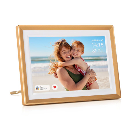 Arzopa D10 marco fotográfico digital Champán, Oro 25,6 cm (10.1'') Wifi