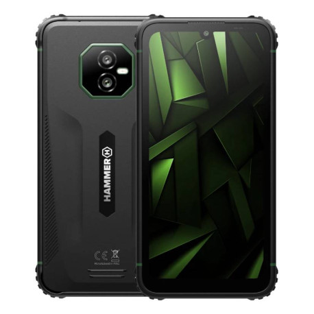 HAMMER Ranger 8/256 GB 15,2 cm (6'') SIM doble Android 15 4G USB Tipo C 8 GB 5000 mAh Negro, Verde