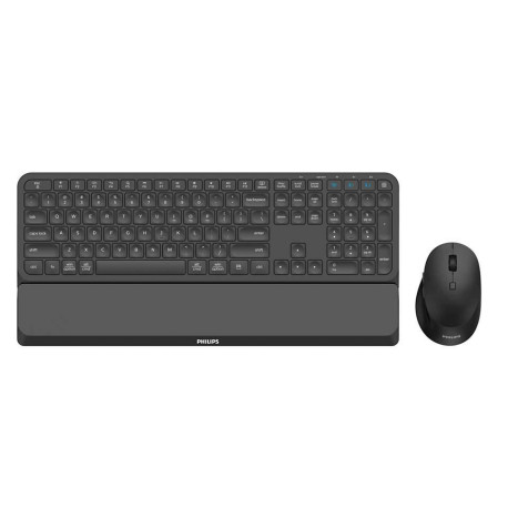 Philips 6000 series SPT6607B teclado Ratón incluido RF Wireless + Bluetooth Negro