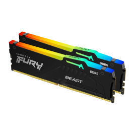 KINGSTON TECHNOLOGY - Kingston Technology FURY Beast 64GB 5600MT/s DDR5 CL40 DIMM (Kits de 2) RGB - KF556C40BB2AK2-64