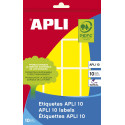 APLI - APLI 02754 etiqueta autoadhesiva Rectángulo Permanente Amarillo 128 pieza(s) - 02754