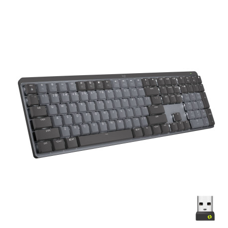 Logitech MX Mechanical teclado RF Wireless + Bluetooth QWERTY Internacional de EE.UU. Grafito, Gris