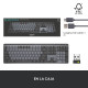 Logitech MX Mechanical teclado RF Wireless + Bluetooth QWERTY Internacional de EE.UU. Grafito, Gris