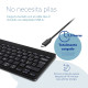 R-Go Tools Teclado ergonómico R-Go Compact Break, teclado compacto con software de pausa, QWERTY (PT), bluetooth, negro