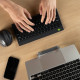 R-Go Tools Teclado ergonómico R-Go Compact Break, teclado compacto con software de pausa, QWERTY (PT), bluetooth, negro