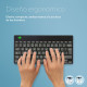 R-Go Tools Teclado ergonómico R-Go Compact Break, teclado compacto con software de pausa, QWERTY (PT), bluetooth, negro
