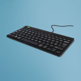 R-Go Tools Teclado ergonómico R-Go Compact Break, teclado compacto con software de pausa, QWERTY (PT), cableado, negro