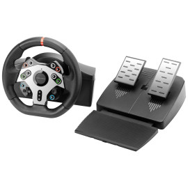 Mars Gaming MWHRSXTWO mando y volante Negro USB Volante + Pedales Analógico