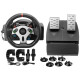 Mars Gaming MWHRSXTWO mando y volante Negro USB Volante + Pedales Analógico