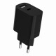 Gembird GMB Audio TA-UC-2AC12-01-BK cargador de dispositivo móvil Interior