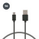 Contact Cable de carga y datos USB-A a Micro-USB 20 W, Carga rápida, 1 m, Negro
