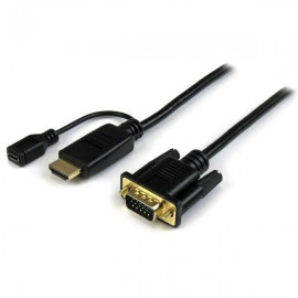 StarTech.com Cable de 91cm Conversor Activo HDMI a VGA - Adaptador 1920x1200 1080p HD2VGAMM3