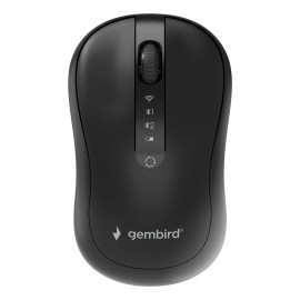 Gembird MUSW2-4B-01 ratón Hogar Ambidextro RF Wireless + Bluetooth Óptico 1600 DPI