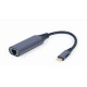 Gembird A-USB3C-LAN-01 hub de interfaz USB 3.2 Gen 1 (3.1 Gen 1) Type-C 1000 Mbit/s Negro, Gris