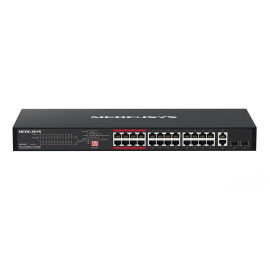 MERCUSYS - Mercusys MS126CP switch Gigabit Ethernet (10/100/1000) Energía sobre Ethernet (PoE) 1U Negro - ms126cp