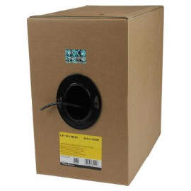 StarTech.com Rollo Bobina de 304,8m de Cable de Red  Bulk a Granel UTP Cat5e Negro Certificado CMR (Riser)