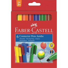 Faber-Castell Jumbo CONNECTOR rotulador Multicolor 6 pieza(s)