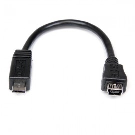 StarTech.com Cable Adaptador 15cm Mini USB a Micro USB  1x MicroUSB-B Macho 1x MiniUSB-B Hembra