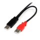 StarTech.com Cable de 91cm USB 2.0 en Y para Discos Duros Externos - Cable Micro B a 2x USB A