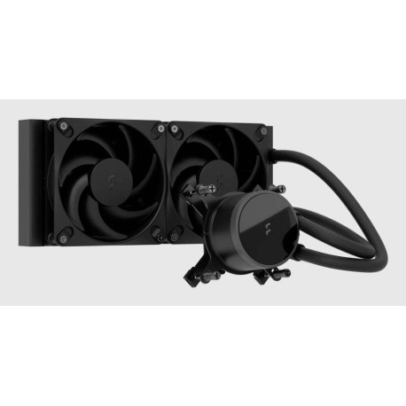 Fractal Design Radius 240 Black Procesador Sistema de refrigeración líquida todo en uno 12 cm Negro 1 pieza(s)