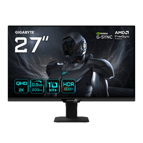 GIGABYTE G27Q20T Monitor Gaming 27” QHD - 2560 x 1440, 200Hz, 0.5ms G-Sync