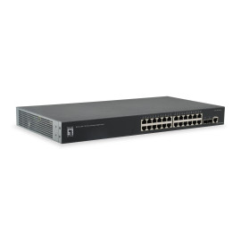 LevelOne GTL-2661 Gestionado L2 Gigabit Ethernet (10/100/1000) Negro Energía sobre Ethernet (PoE)