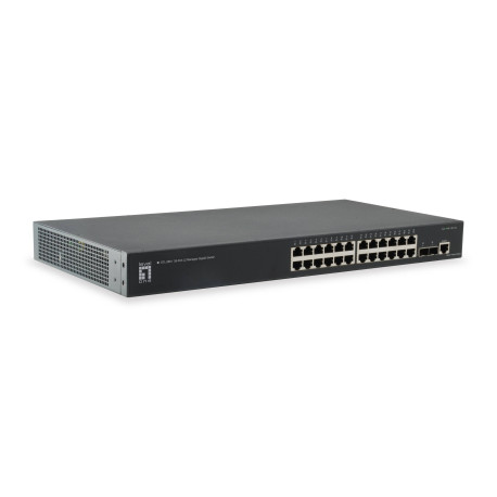 LevelOne GTL-2661 Gestionado L2 Gigabit Ethernet (10/100/1000) Negro Energía sobre Ethernet (PoE)