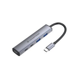 Conceptronic HUBBIES22G hub de interfaz USB 3.2 Gen 1 (3.1 Gen 1) Type-C 5000 Mbit/s Gris