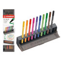 STABILO 6810-7 rotulador Medio Naranja, Marrón, Violeta, Negro, Ultramarine, Carmín, Amarillo