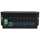 StarTech.com Hub Ladrón  USB 3.0 de 7 Puertos Industrial