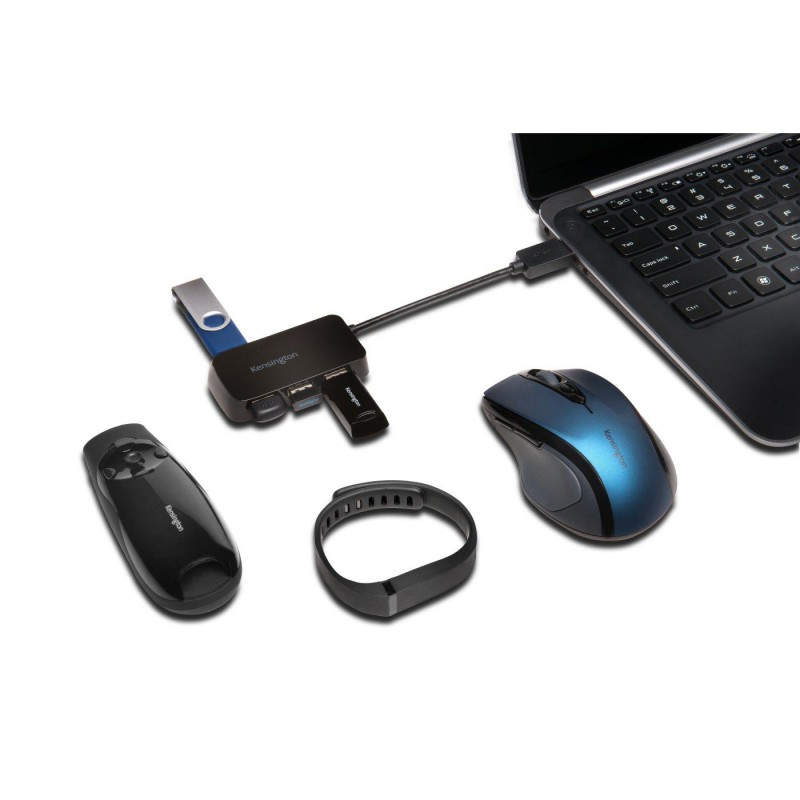 Kensington Hub USB 3.0 A 4 Porte UH4000, K33978WW - Plug & Play, Fino A 5 Gb/s